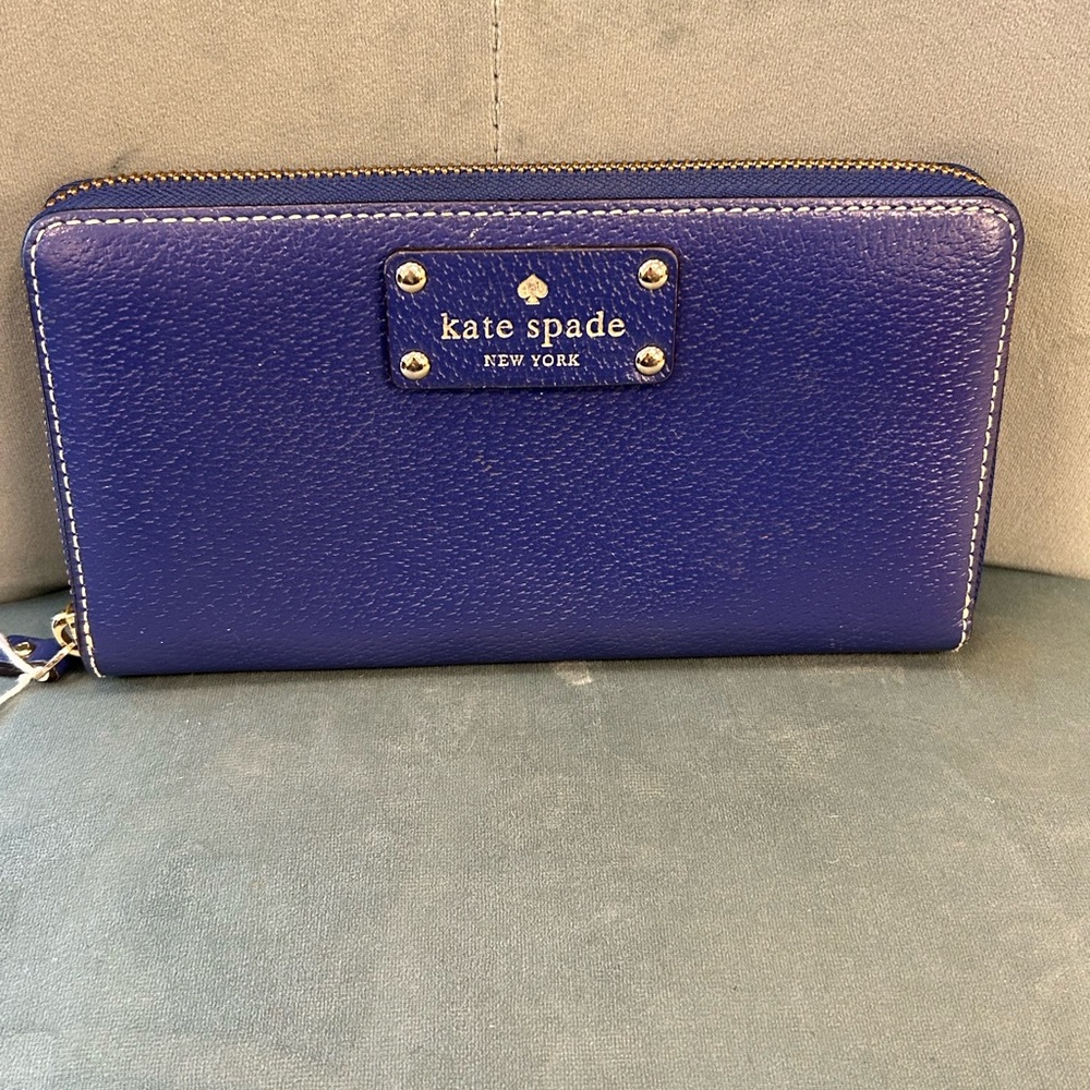 Cobalt Blue Kate Spade Leather Wallet